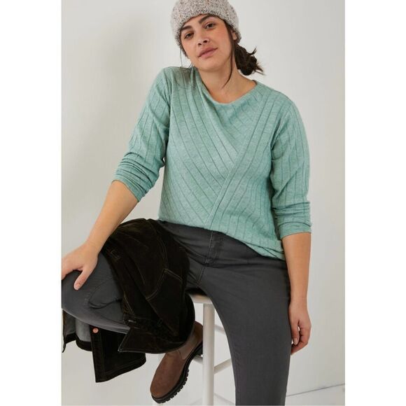 Maeve Anthropologie Women’s Tunic Top Mint Green Long Sleeve Sz Small Pullover - Picture 2 of 6